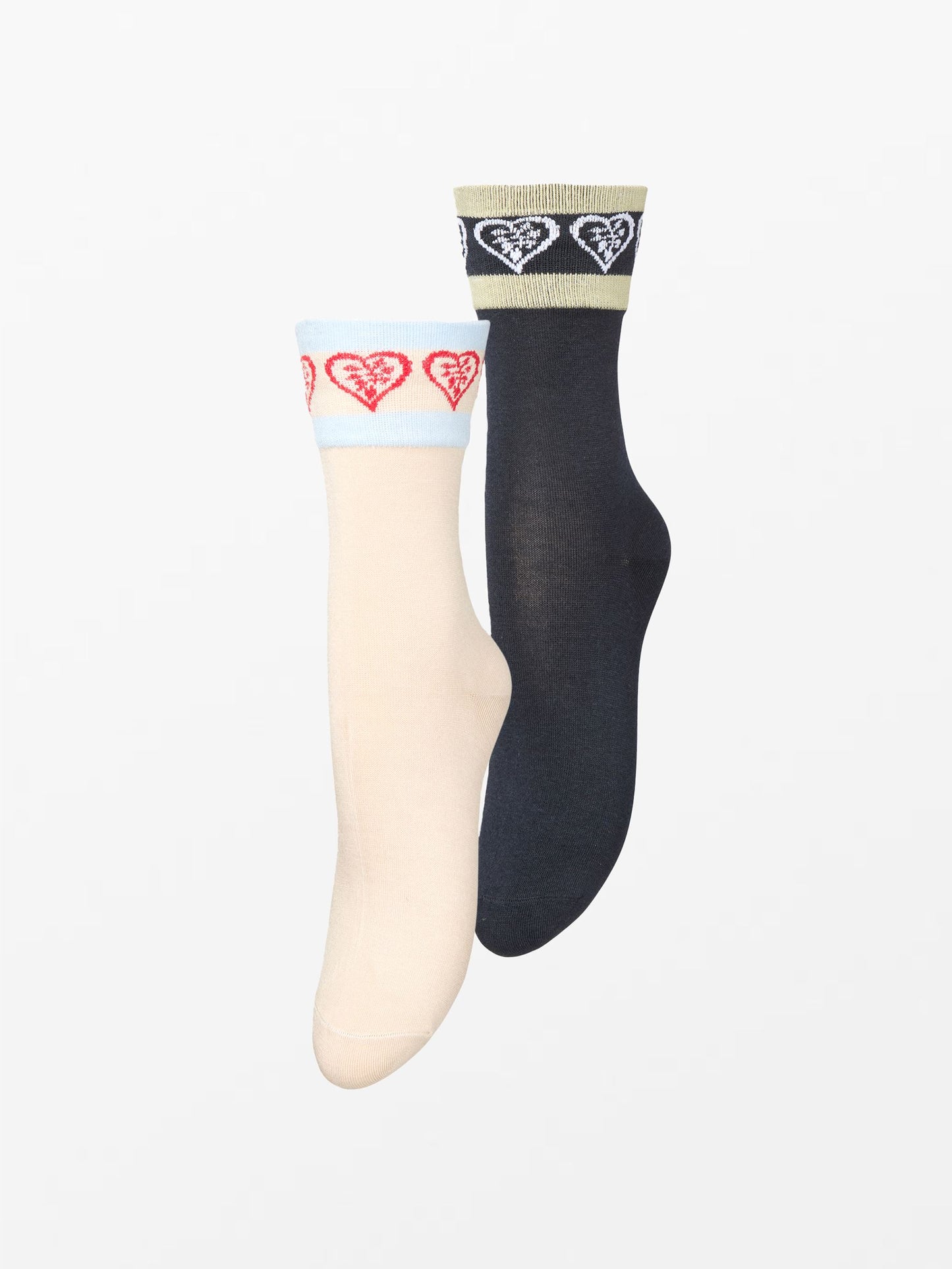 Becksöndergaard, Hearty Bam Sock 2 Pack - Off-White/Blue, sale, sale, black week, black week