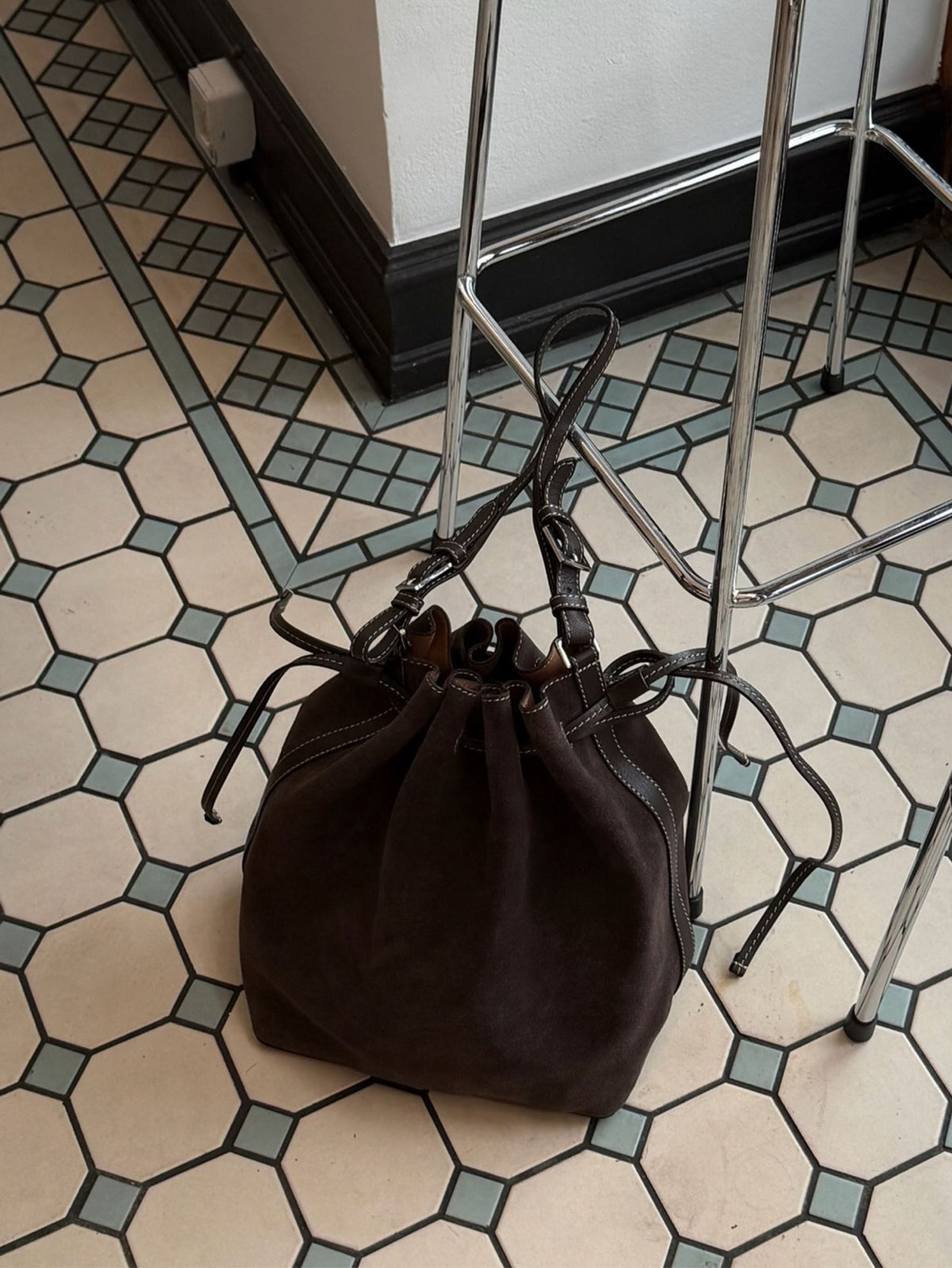 Suede Bucket Bag OneSize Becksöndergaard.dk