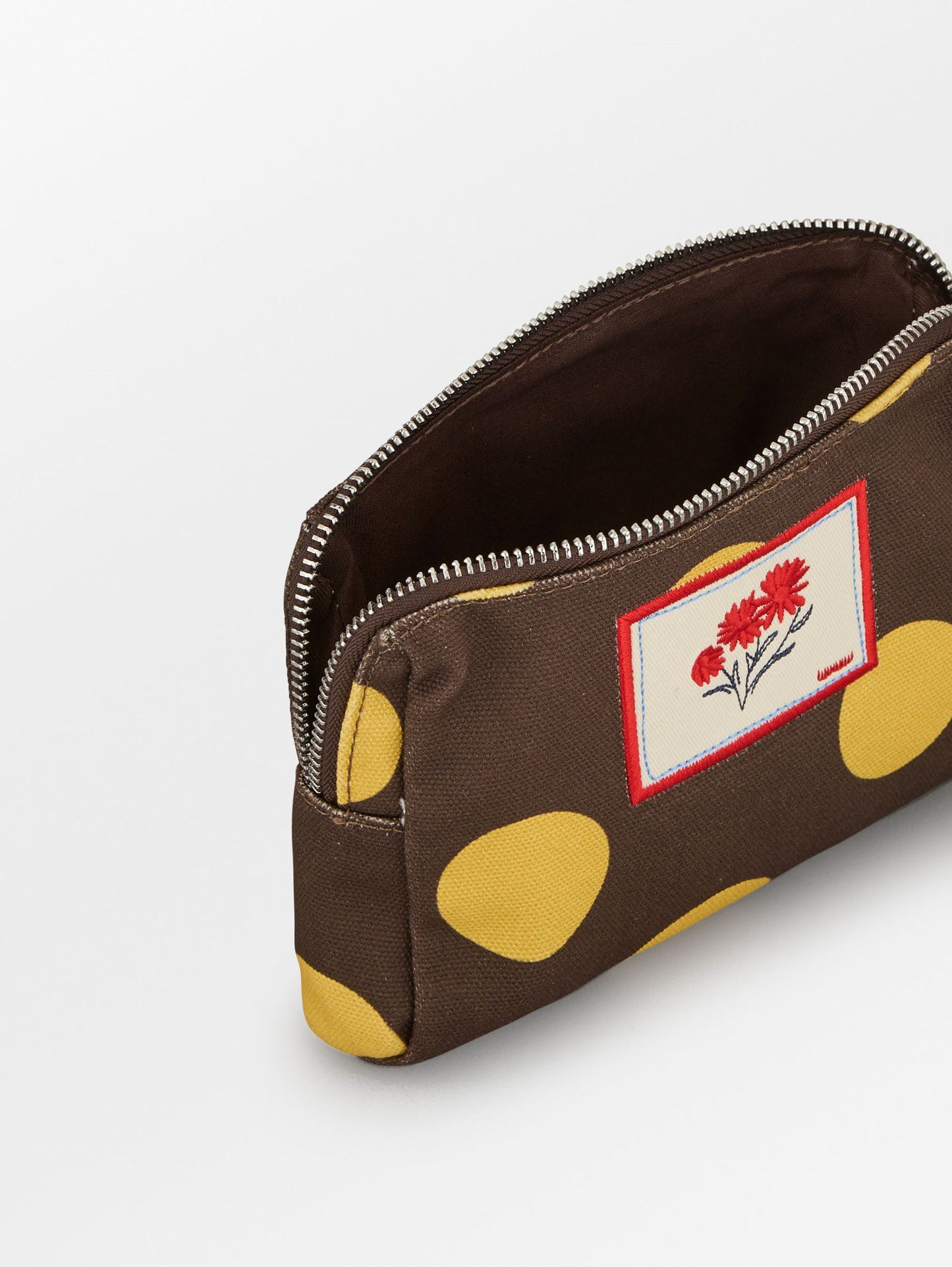 Becksöndergaard, Maxi Polka Canvas Pouch Bag - Hot Fudge Brown, homewear