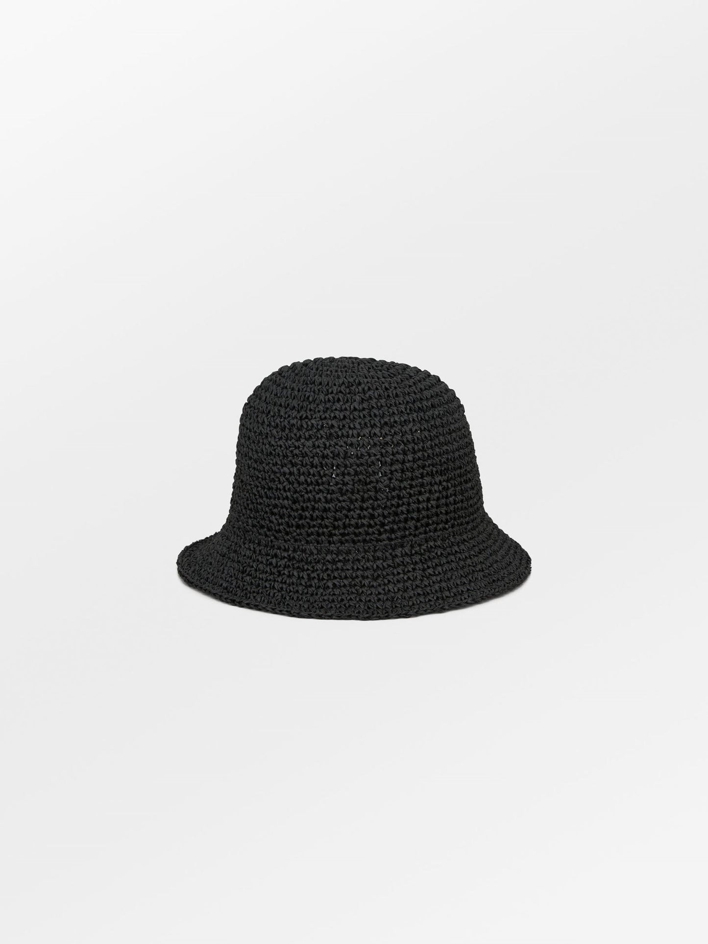 Becksöndergaard, Solid Saverina Straw Hat - Black, accessories, accessories