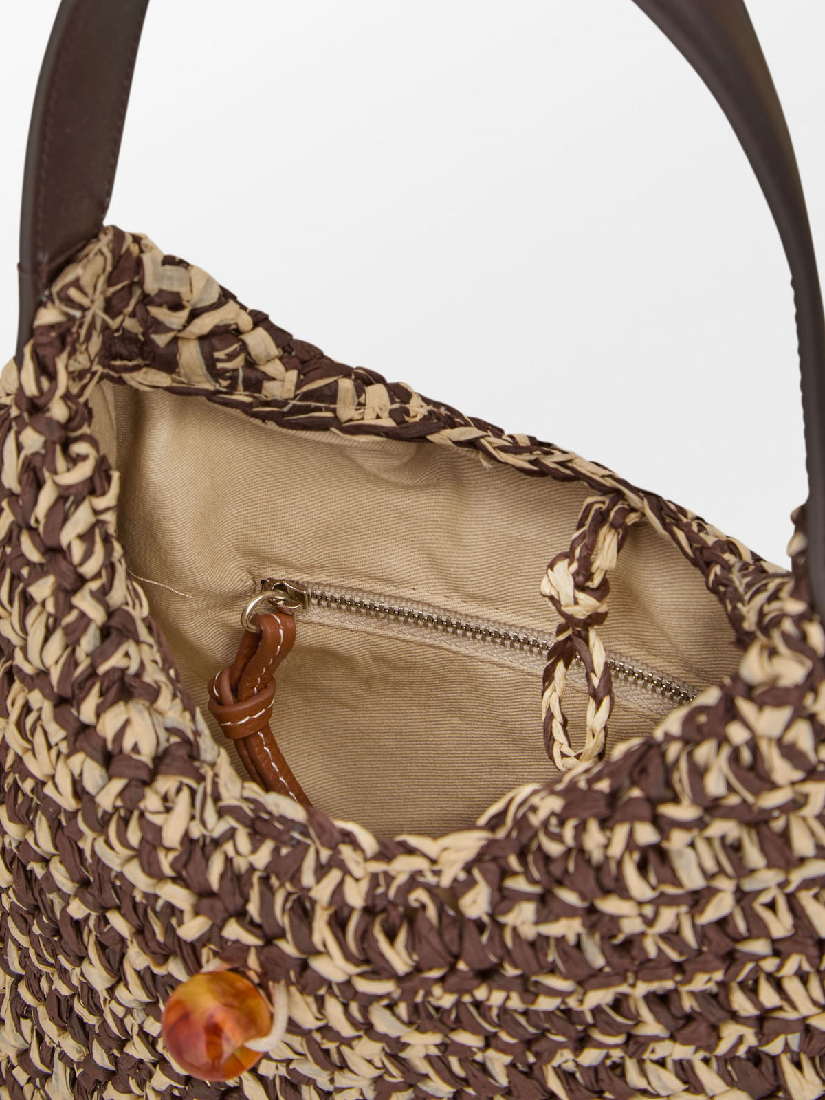 Becksöndergaard, Paper Straw Sadie Bag - Nature/Brown, onesize