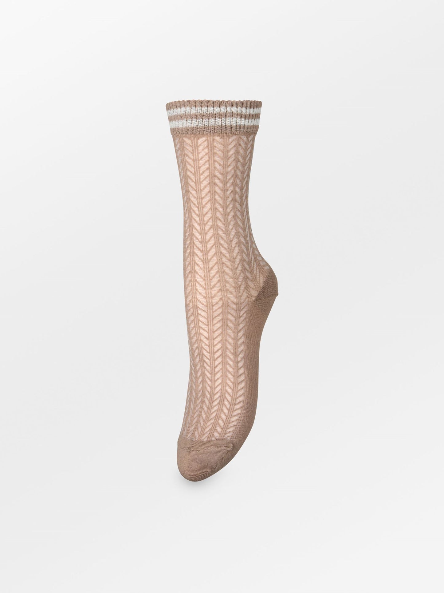 Becksöndergaard, Zilla Sporty Cotta Sock - Fungi Brown/Birch White, socks, socks, black week, black week