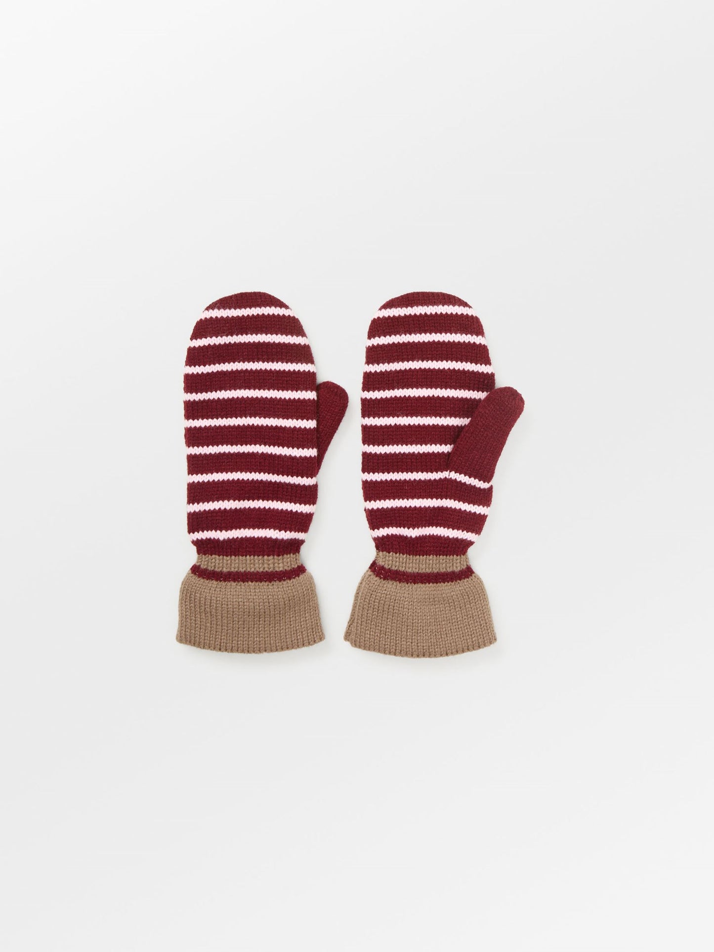 Thin Striped Emerald Mittens Clothing Becksöndergaard.dk