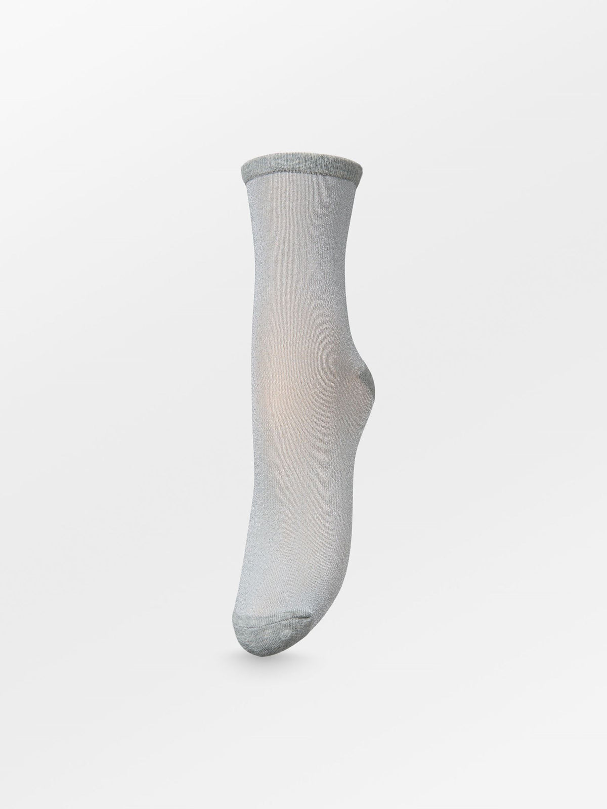 Dina Solid Glimmerstrømpe - Grå Socks Becksöndergaard.dk