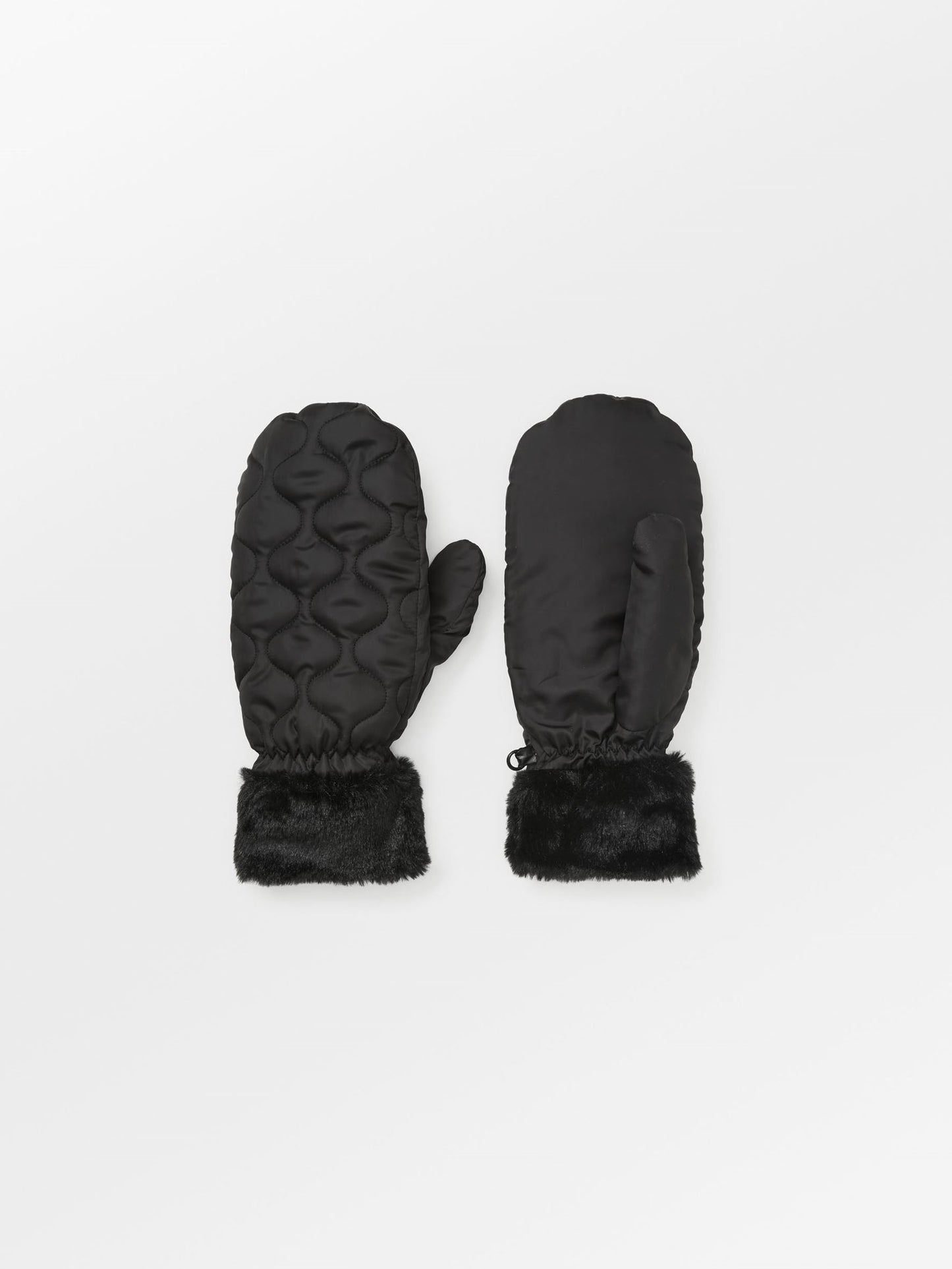 Becksöndergaard, Makara Puff Mittens - Black, struct - slet produkter