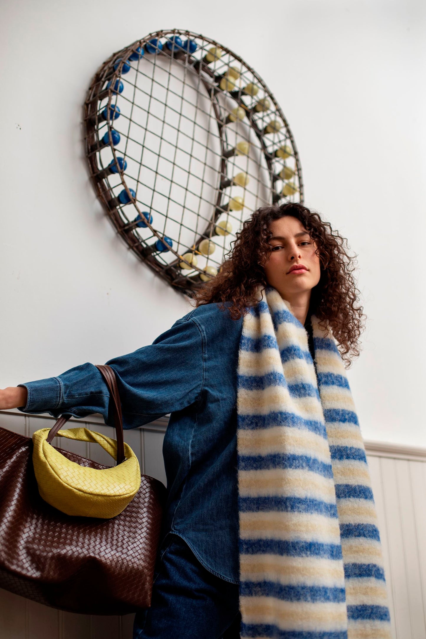 Stripe Yuta Scarf OneSize Becksöndergaard.dk