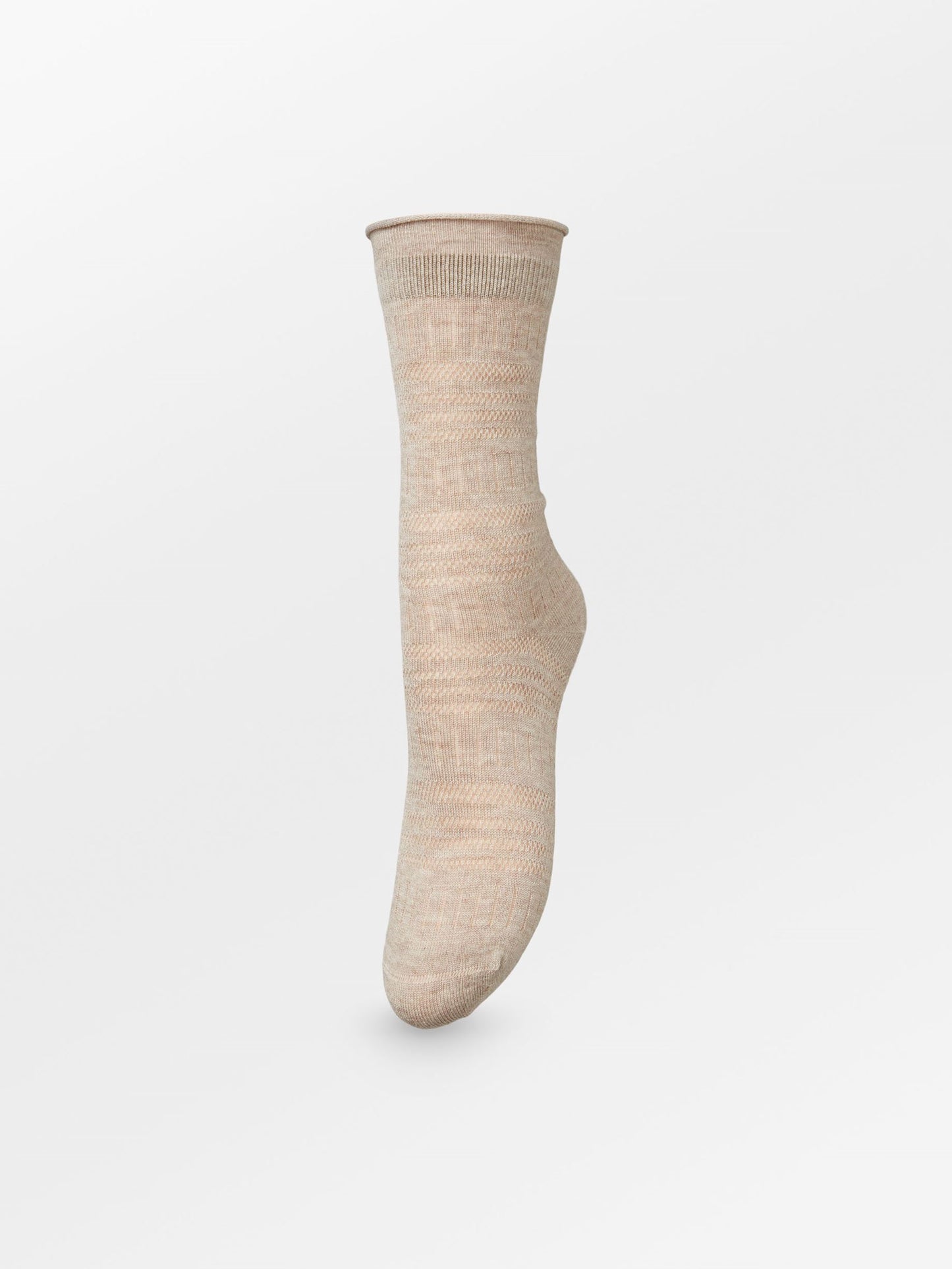 Lucretia Wola Sock - Dark Beige Melange Socks Becksöndergaard.dk