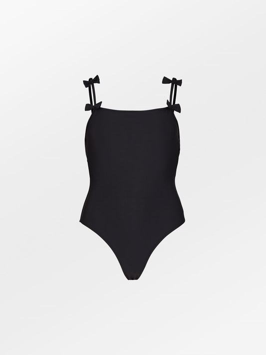 Solid Bow Euna Swimsuit - Black Clothing Becksöndergaard.dk   