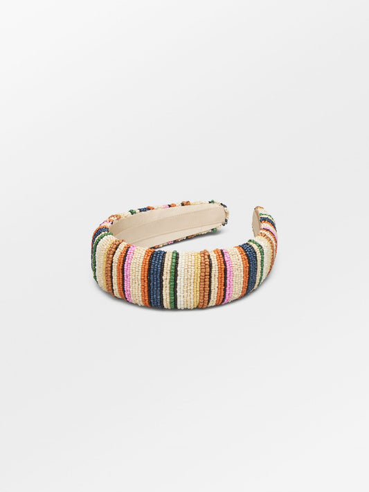 Stripes Wide Beaded Hairbrace OneSize Becksöndergaard.dk