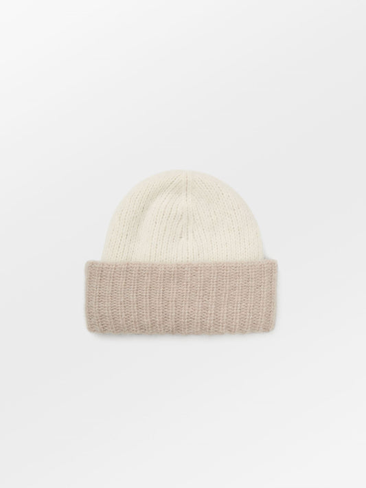Becksöndergaard, Two-toned Soloma Beanie - Birch White, accessories, winter accessories, accessories, winter accessories, black week, black week