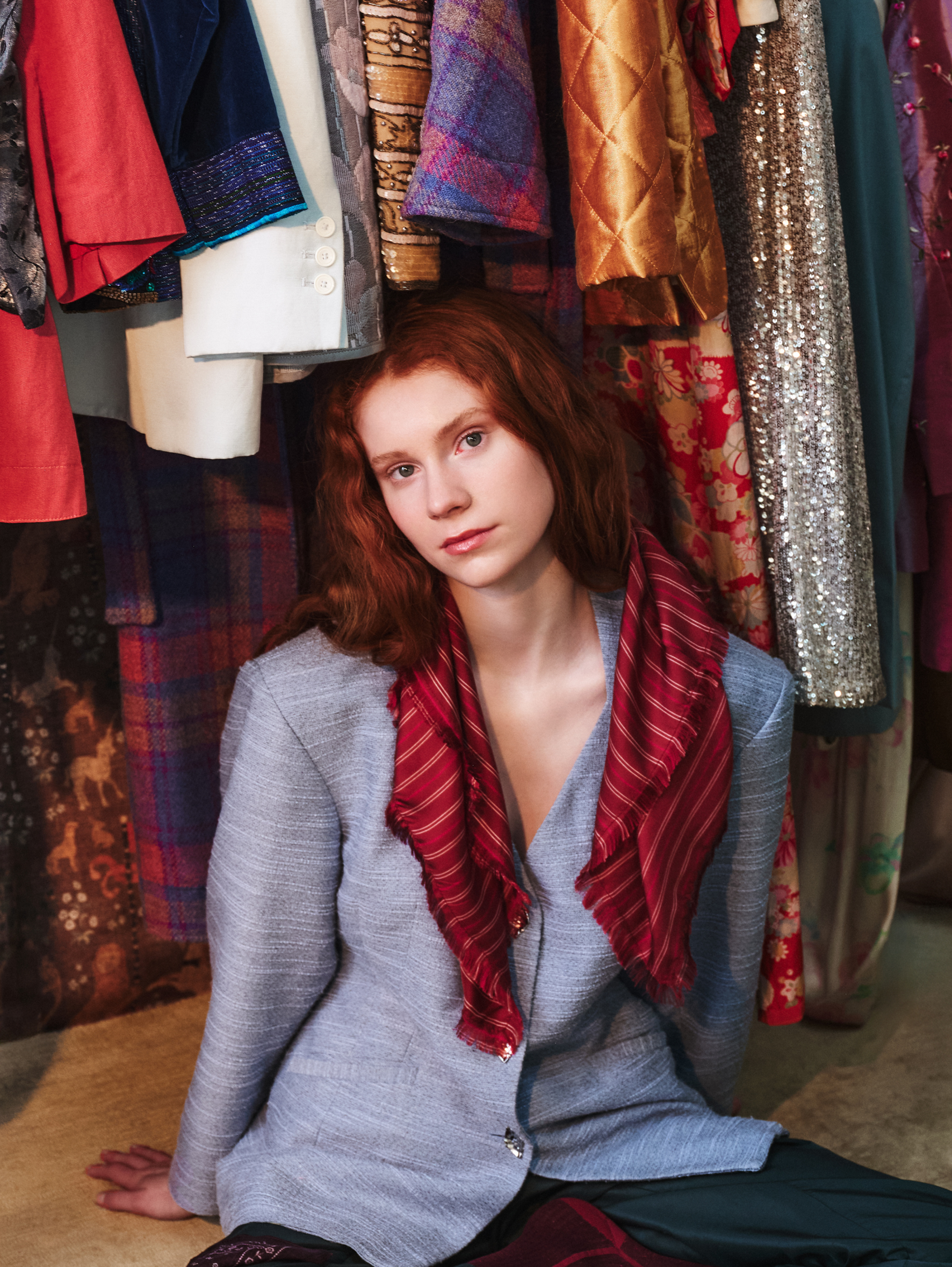 Becksöndergaard, Strifilia Sia Scarf - Tibetan Red, scarves, scarves, scarves, scarves, gifts, black week, black week