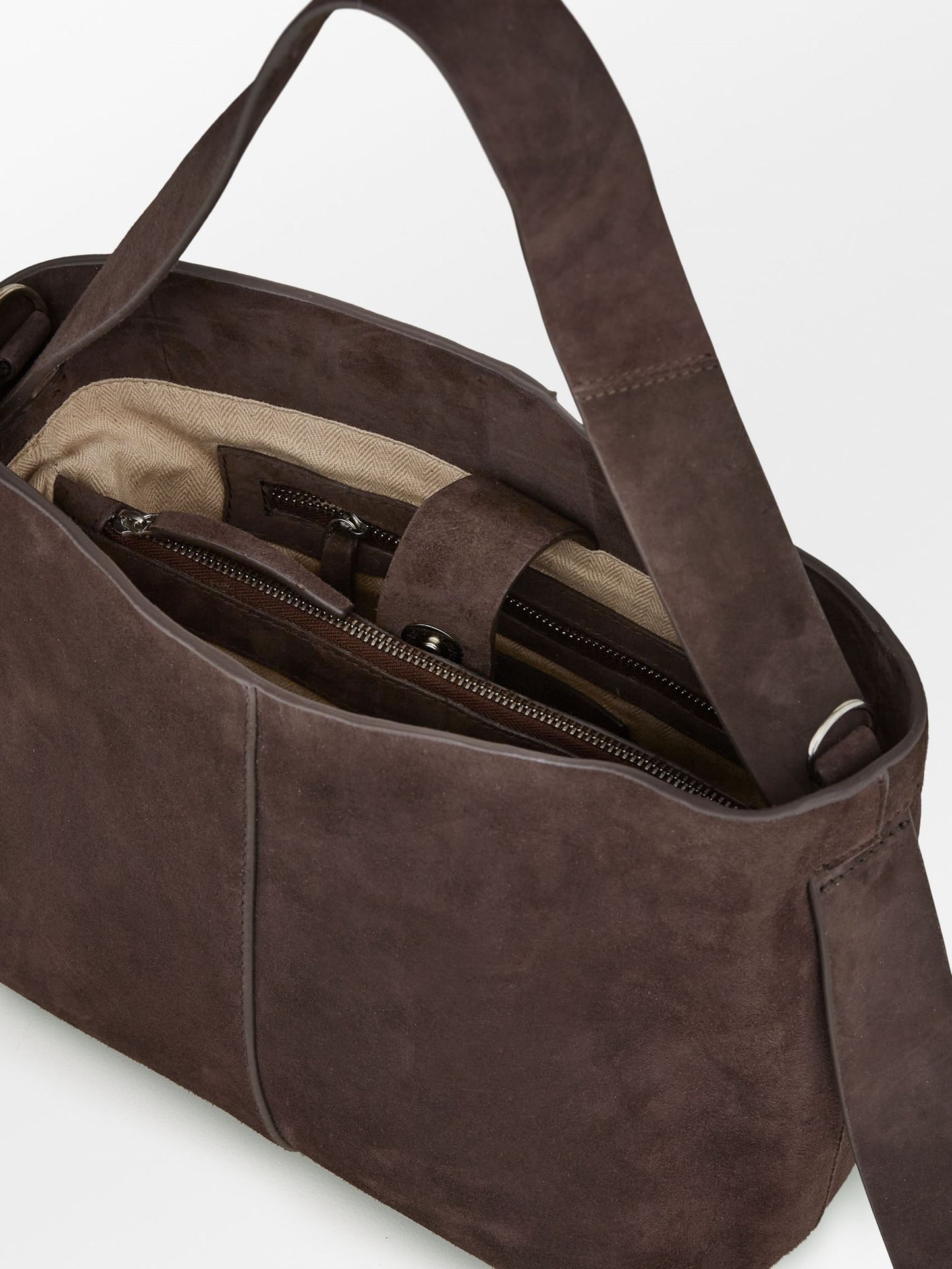 Becksöndergaard, Suede Fraya Small Bag - Hot Fudge Brown, bags, bags, bags, bags, noos, bags, bags, bags, black week, black week, noos