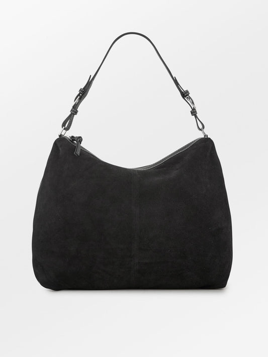 Becksöndergaard, Suede Ginni Large Bag - Black, mid season sale, mid season sale