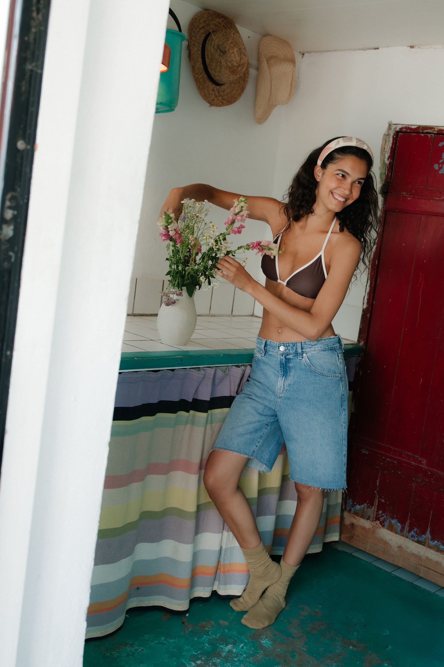 Becksöndergaard, Quilta Wide Hairbrace - Khaki Green, accessories, accessories