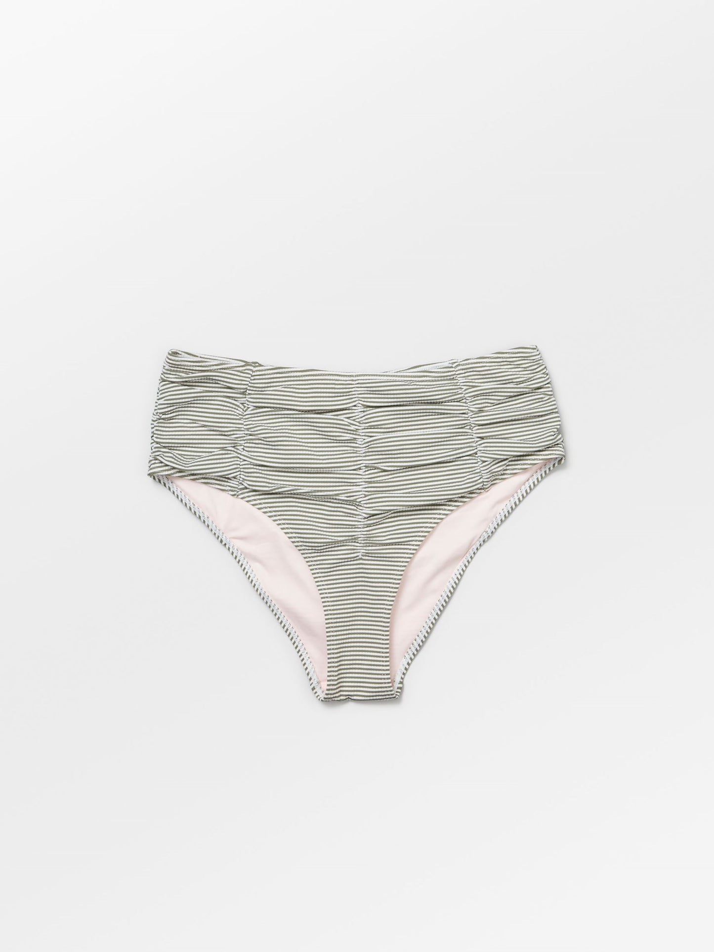 Becksöndergaard, Fendra Gathered High Waist Bikini Briefs - Dusty Olive, archive, archive