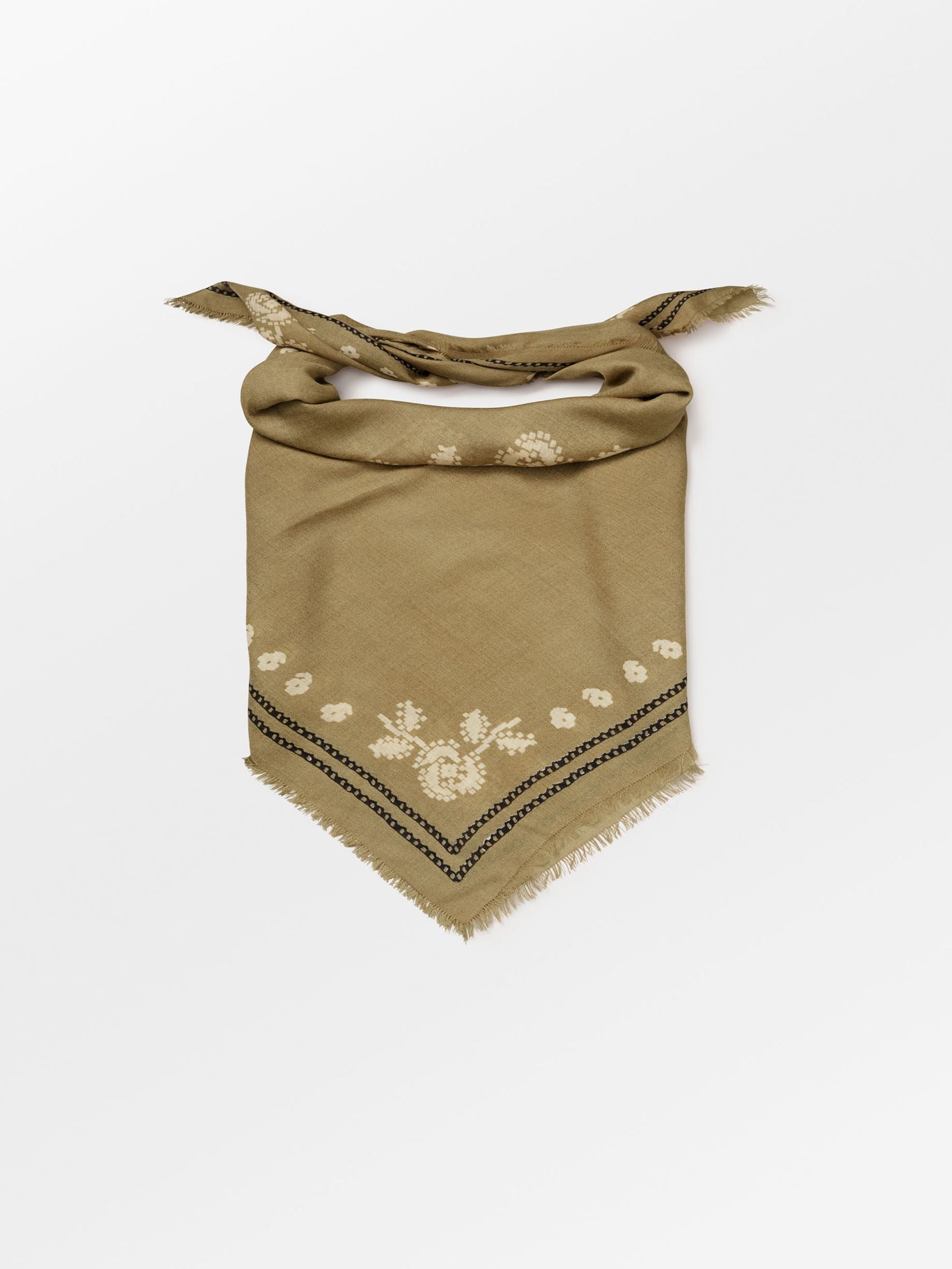 Becksöndergaard, Bloom Siw Scarf - Wood Thrush Brown, scarves, scarves, scarves