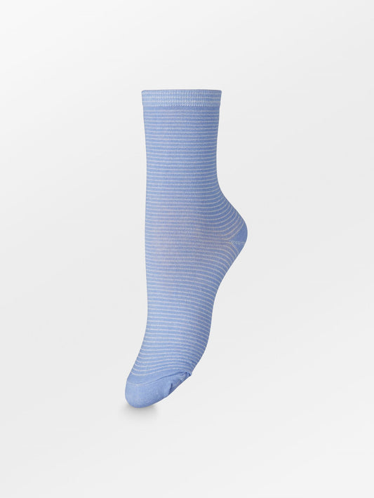 Becksöndergaard, Dover Stripe Sock  - Dusty Blue, archive, archive