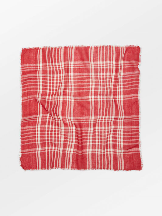 Becksöndergaard, Grid Cowea Scarf - Salsa Red, winter accessories, winter accessories