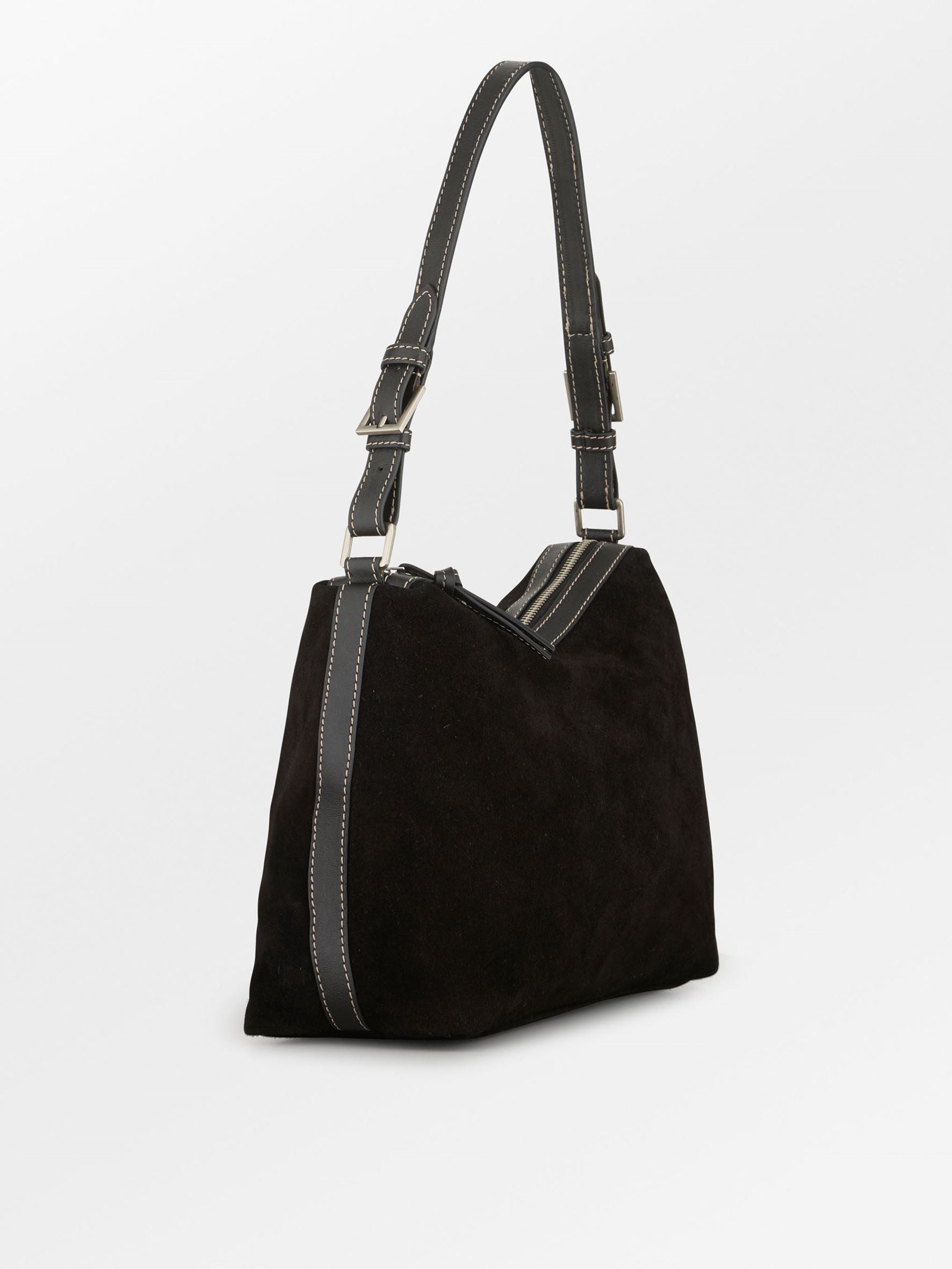 Becksöndergaard, Suede Ginni M Bag - Black, bags, bags, bags, bags