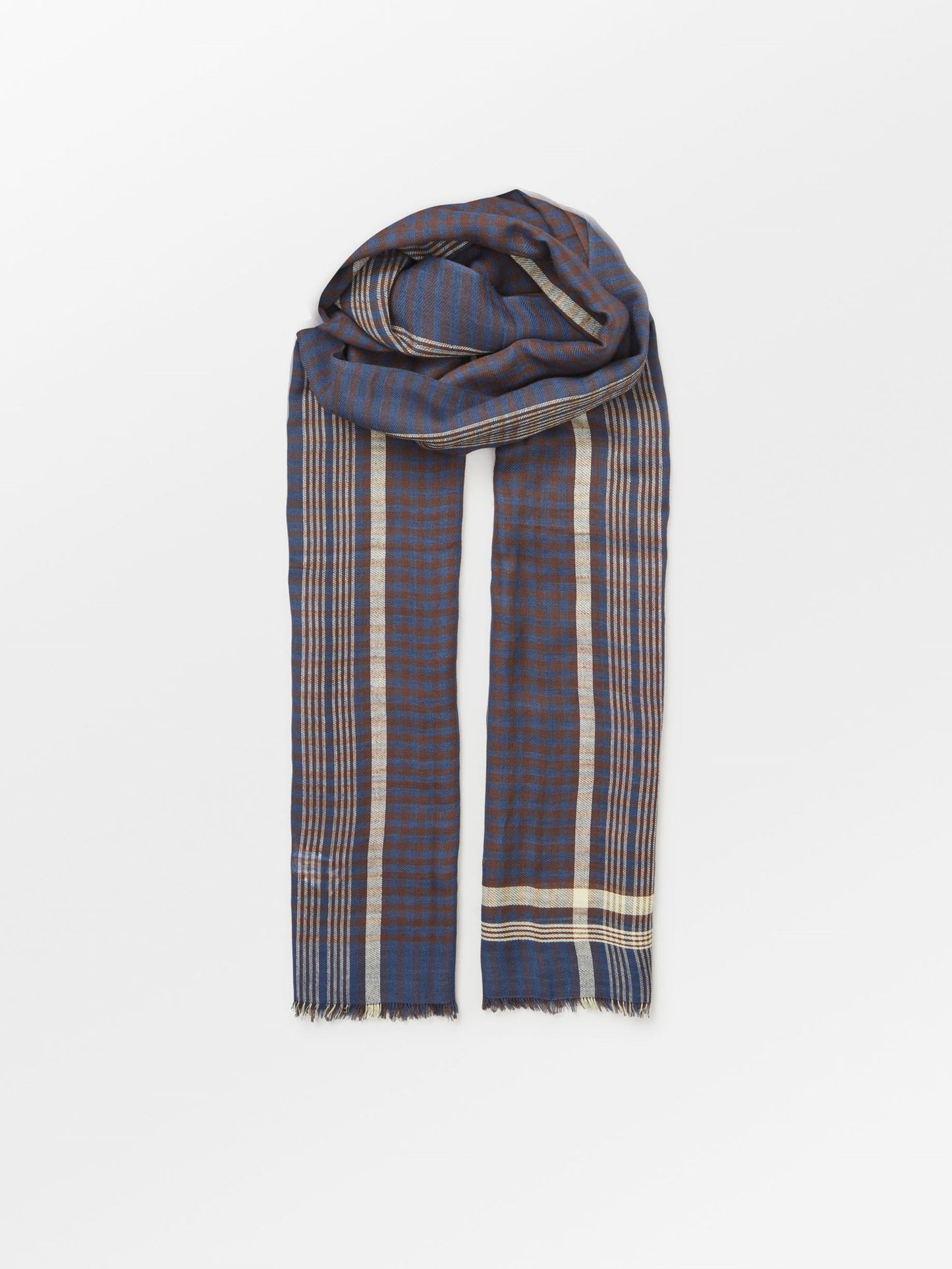 Becksöndergaard, Checkia Cowea Scarf  - Vintage Indigo Blue, scarves, winter accessories, scarves, winter accessories