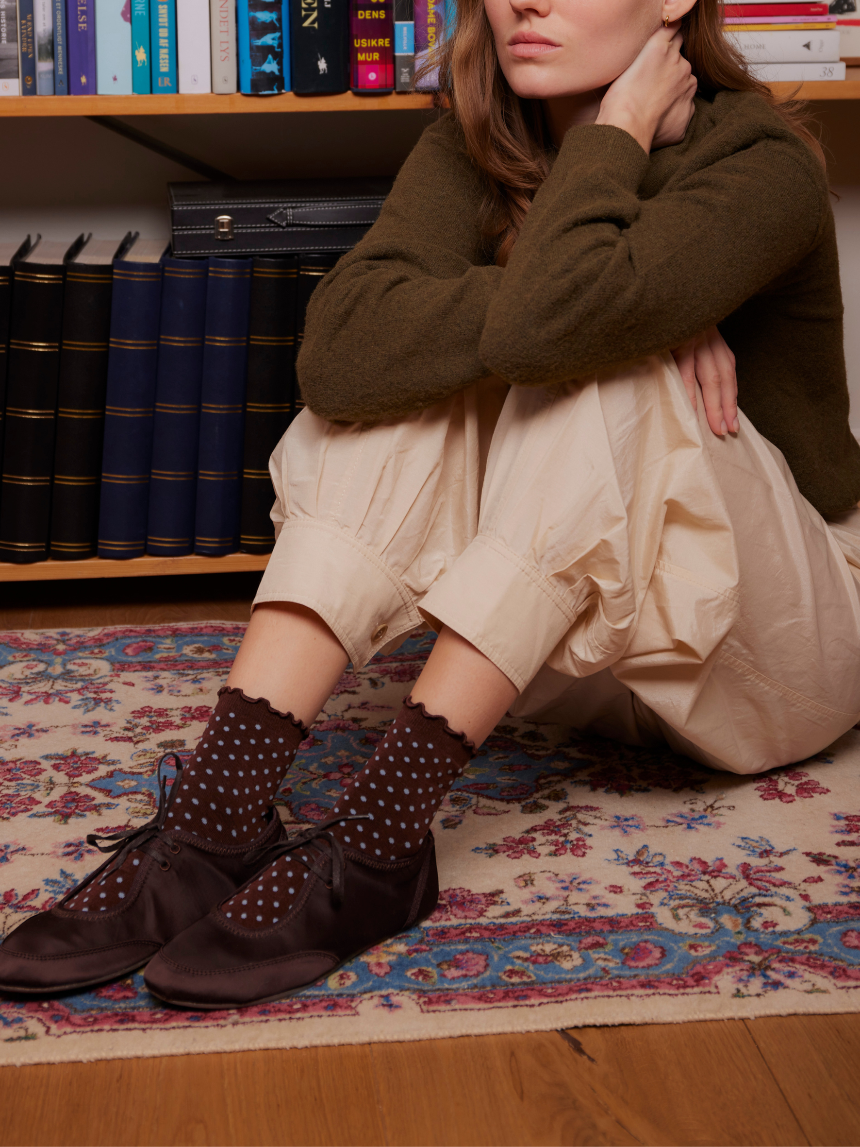 Dotted Frilla Short Sock Socks Becksöndergaard.dk