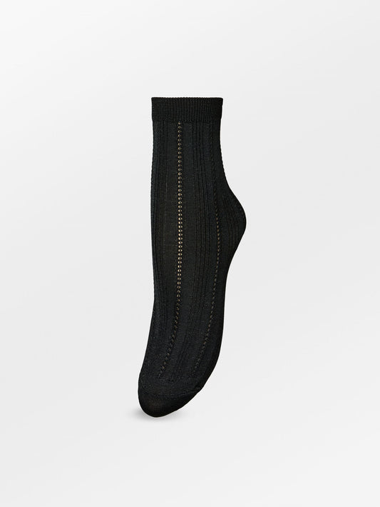 Glitter Drake Strømpe - Sort Socks Becksöndergaard.dk