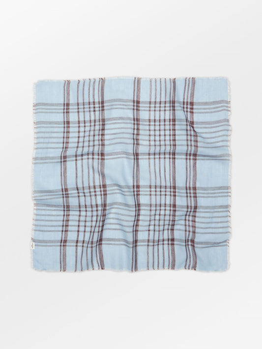 Becksöndergaard, Grid Cowea Scarf - Skyway Blue, winter accessories, winter accessories