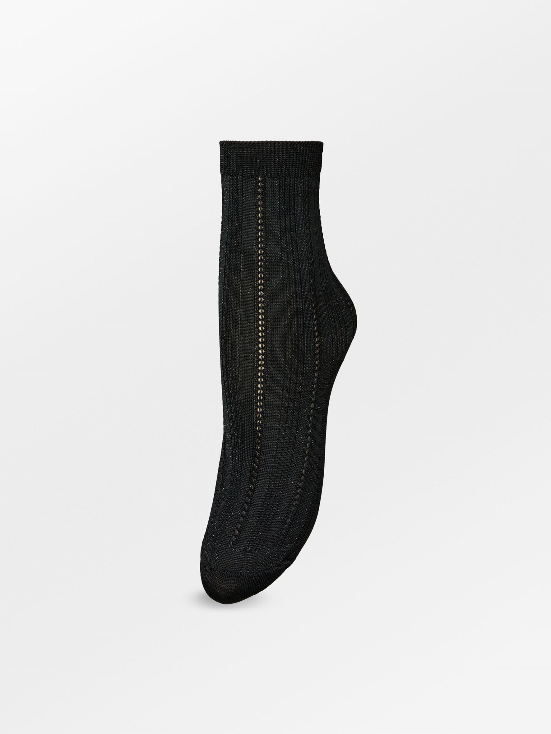 Glitter Drake Strømpe - Sort Socks Becksöndergaard.dk