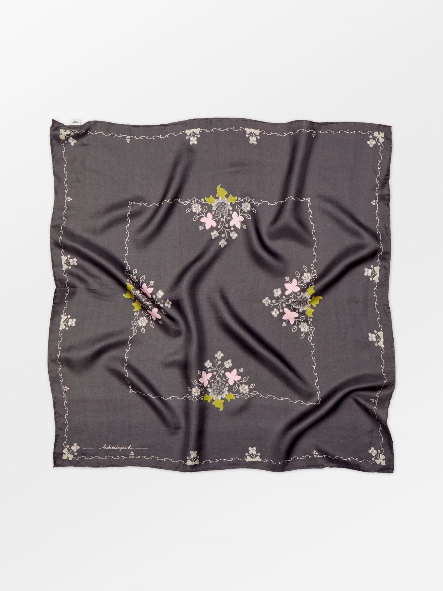 Becksöndergaard, Brodaria Sia Scarf - Forged Iron Gray, scarves, scarves, sale, sale, scarves, scarves, black week, black week