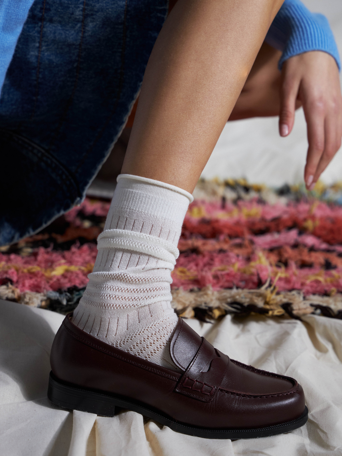 Becksöndergaard, Lucretia Wola Sock - Rerun - Eggnog Off White, socks, socks, socks