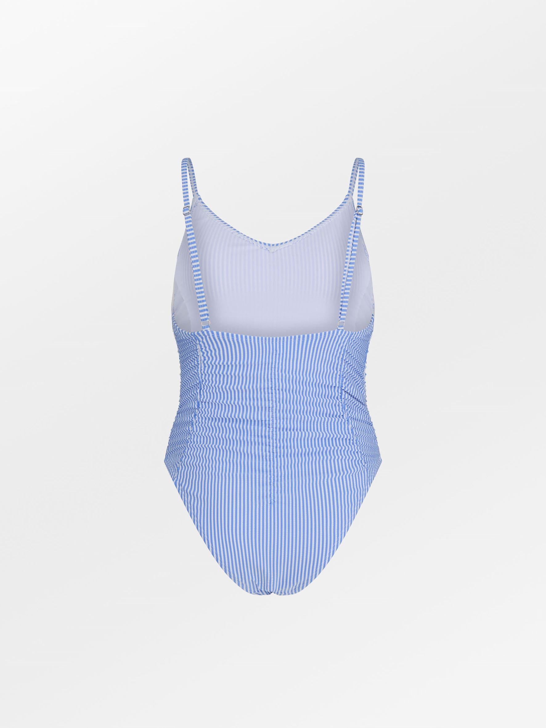 Becksöndergaard, Striba Gathered B Swimsuit - Provence Blue , swimwear, sale, sale, swimwear