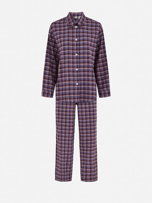 Flannel Pyjamas Set - Burgundy Clothing Becksöndergaard.dk