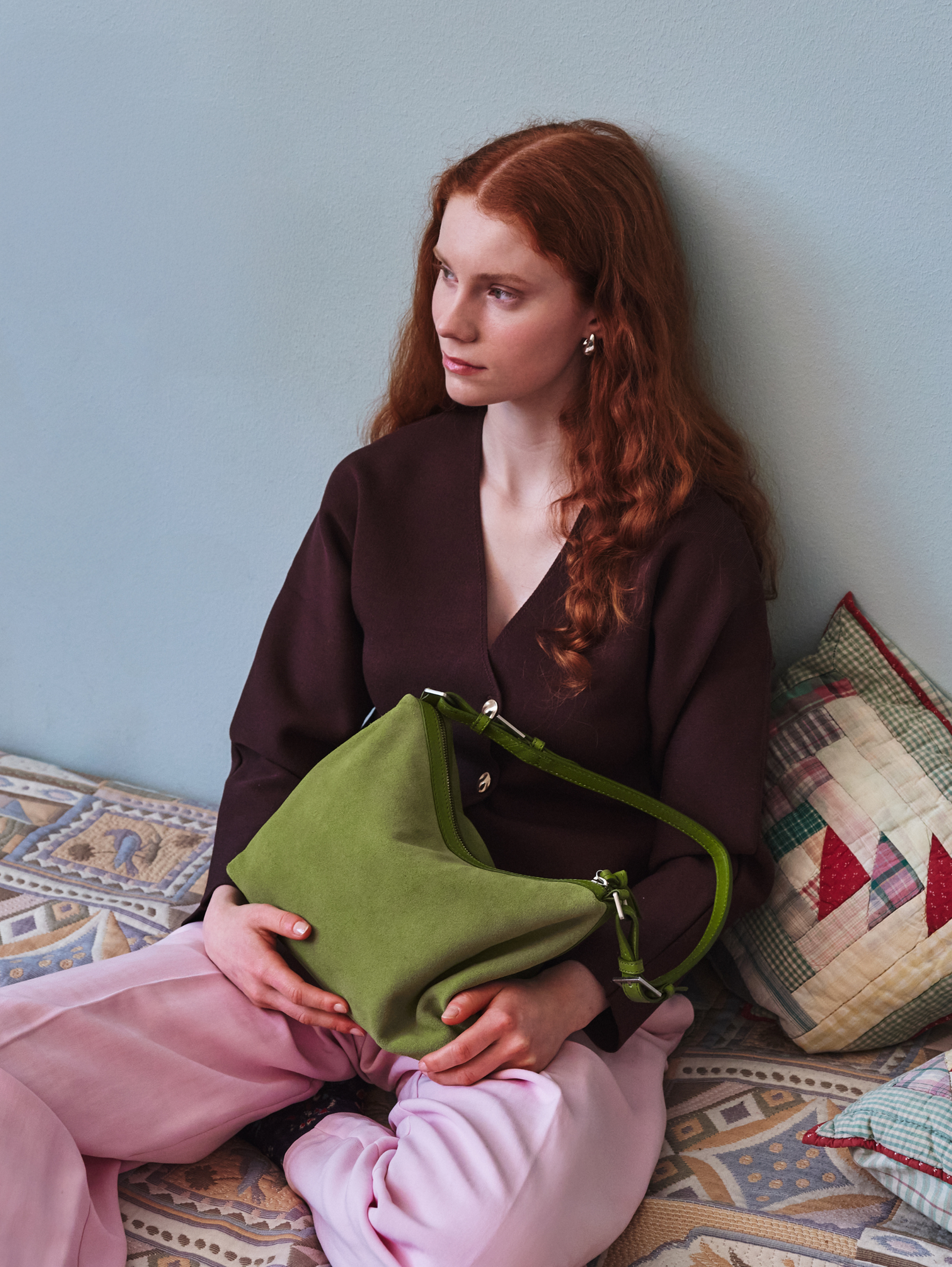 Becksöndergaard, Suede Ginni Medi Bag - Woodbine Green, bags, bags, bags, bags, bags, bags, bags, gifts, gifts, gifts, black week, black week