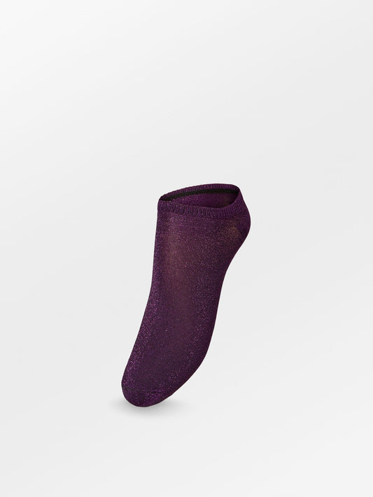 Becksöndergaard, Solid Glitter Sneakie Sock - Sunset Purple, archive, archive