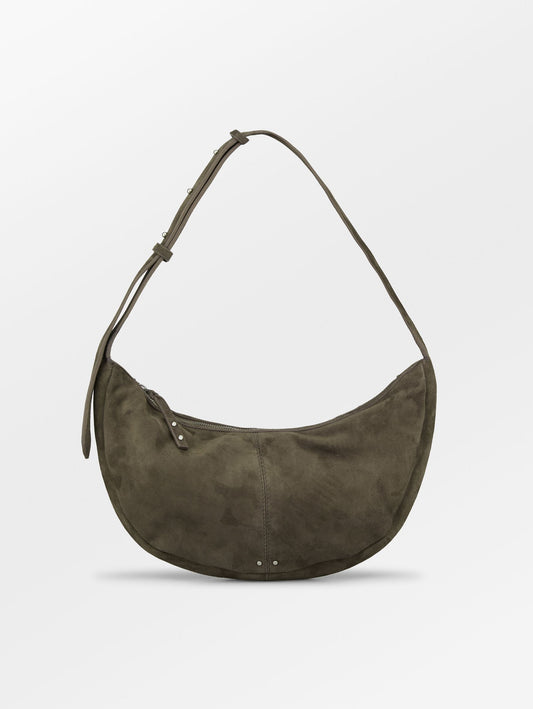 Suede Moon Crossbody Taske - Grøn OneSize Becksöndergaard.dk   