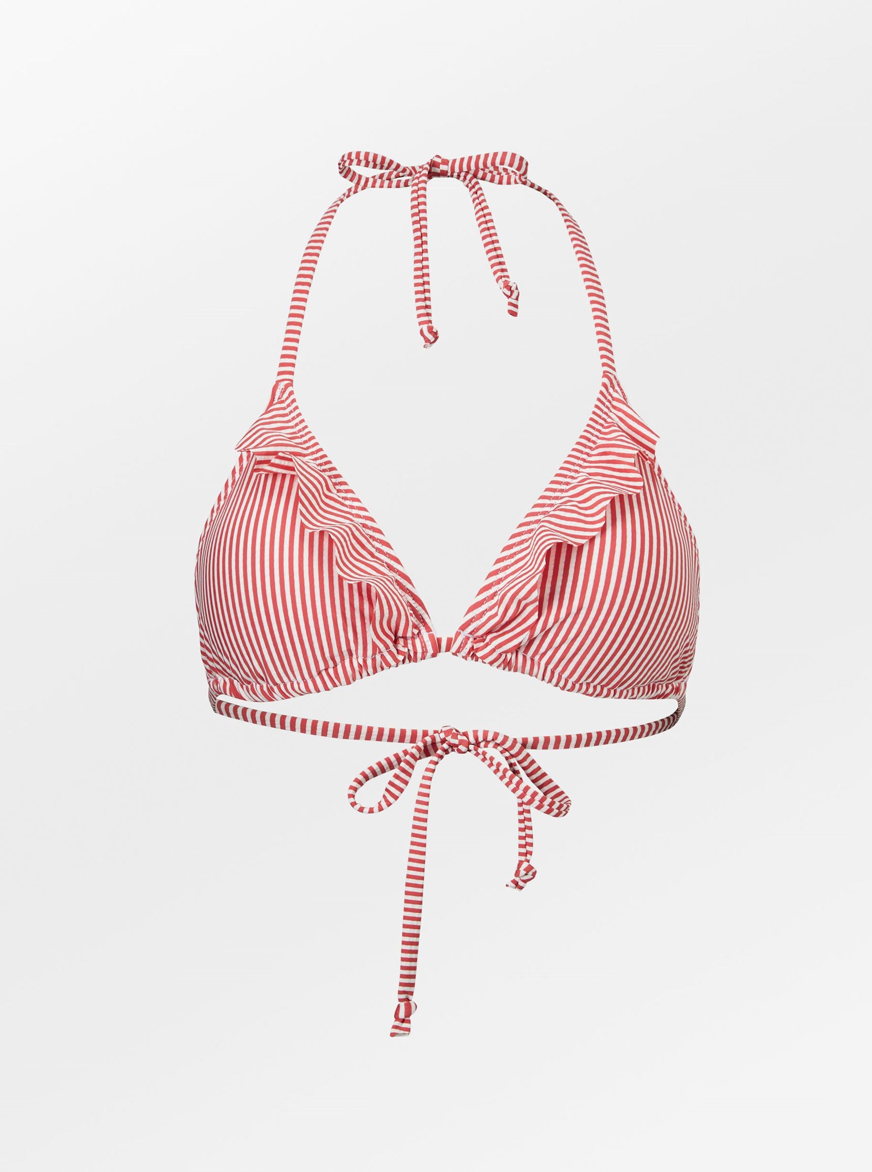 Striba Bel Frill Bikini Top - Spiced Coral Clothing Becksöndergaard.dk