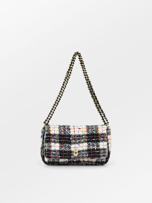 Becksöndergaard, Boucle Checked Hollis Bag  - Black, bags, bags, archive, bags, archive, bags, bags, black week, black week