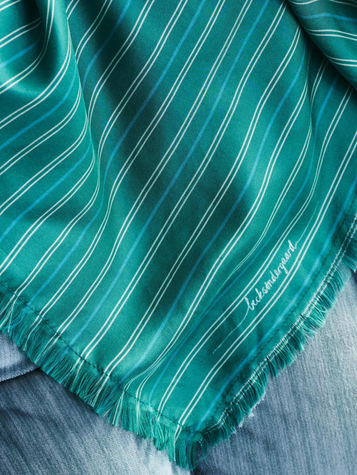 Becksöndergaard, Strifilia Sia Scarf - Bottle Green, scarves, scarves, scarves, scarves, gifts, black week, black week