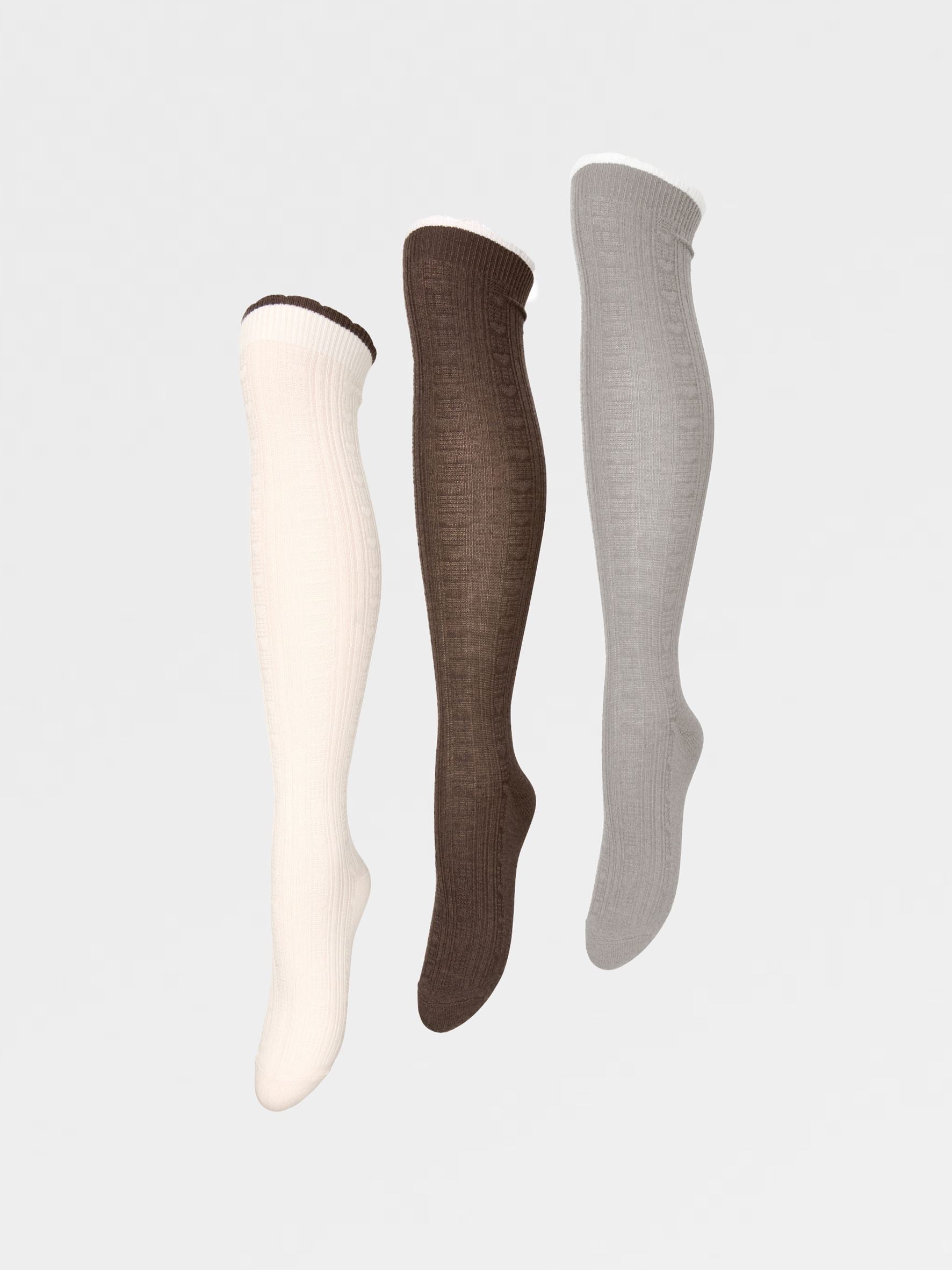 Scallop Knee Sock 3 Pack Socks Becksöndergaard.dk