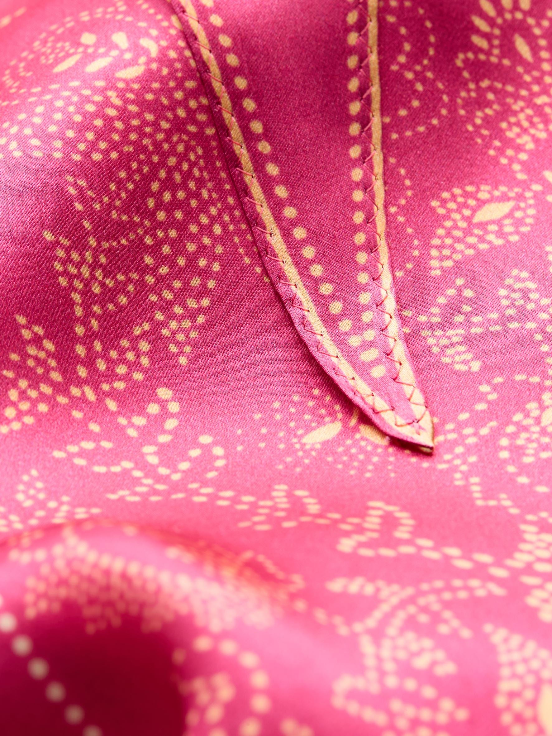 Becksöndergaard, Dotted Flora Diamond Scarf - Carmine Pink, scarves, scarves, scarves, scarves, gifts, black week, black week