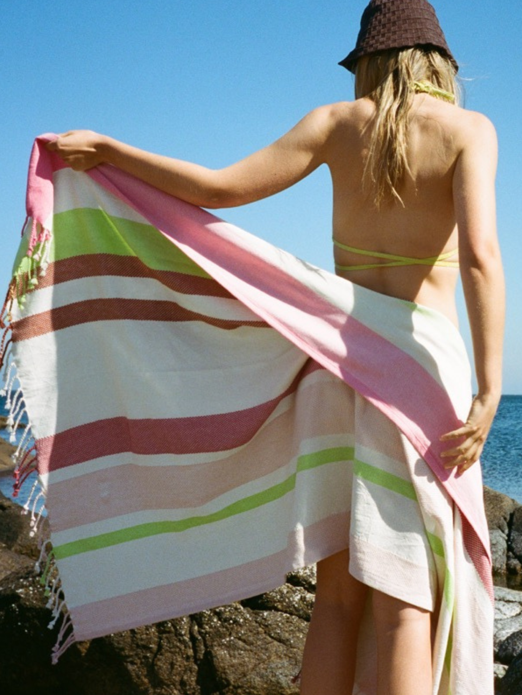 Stripy Cotta Towel OneSize Becksöndergaard.dk   