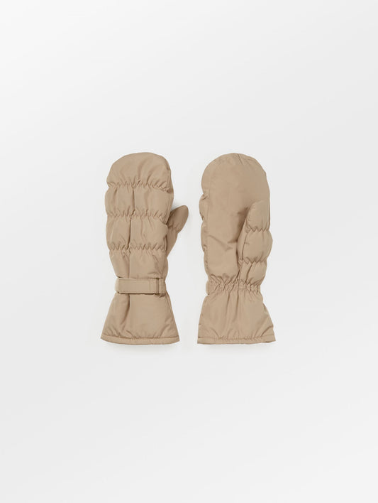 Becksöndergaard, Padded Nylona Mitten - Ginger Beige, accessories, accessories, archive, archive, winter accessories, archive, winter accessories, black week, black week