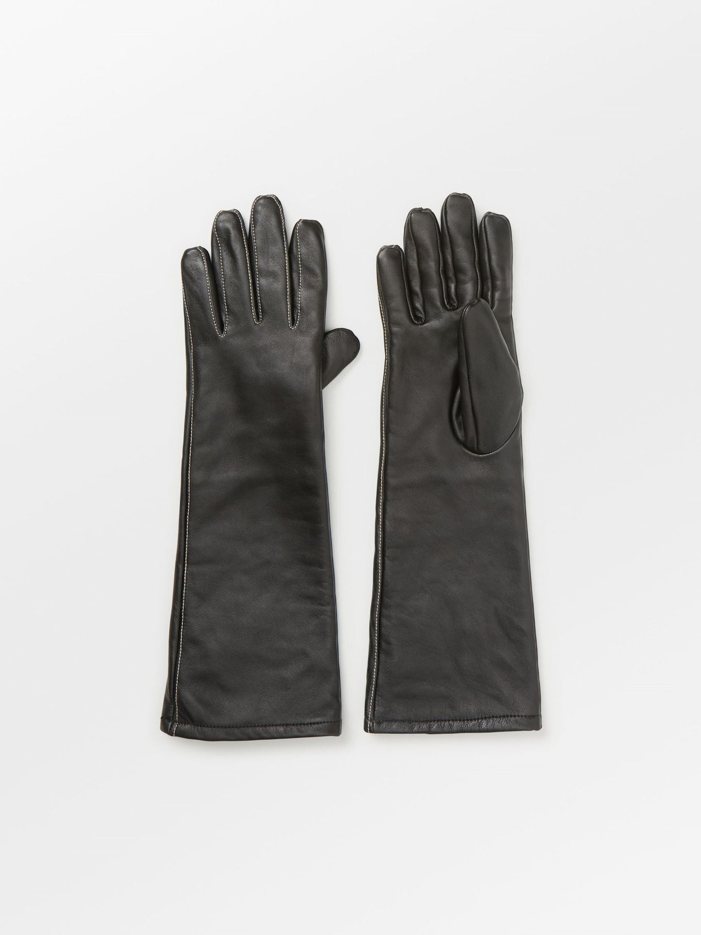 Becksöndergaard, Long Smooth Leather Gloves - Black, accessories, accessories, black week, black week