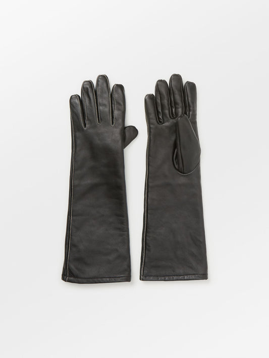 Becksöndergaard, Long Smooth Leather Gloves - Black, accessories, accessories, black week, black week