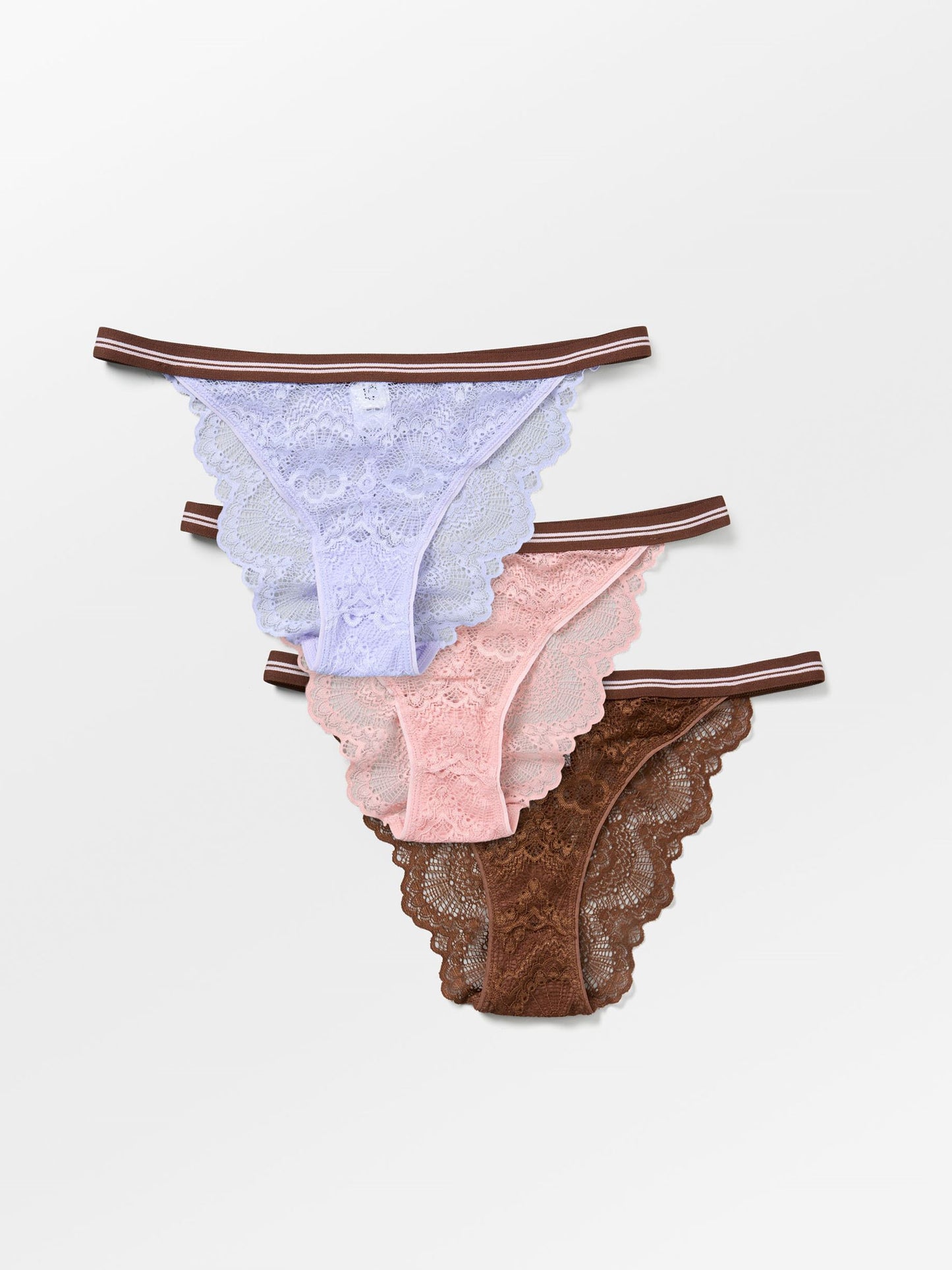 Wave Lace Ray Tanga 3 Pack Clothing Becksöndergaard.dk