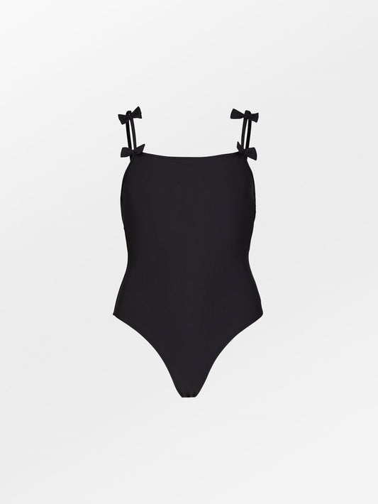 Solid Bow Euna Swimsuit - Black Clothing Becksöndergaard.dk