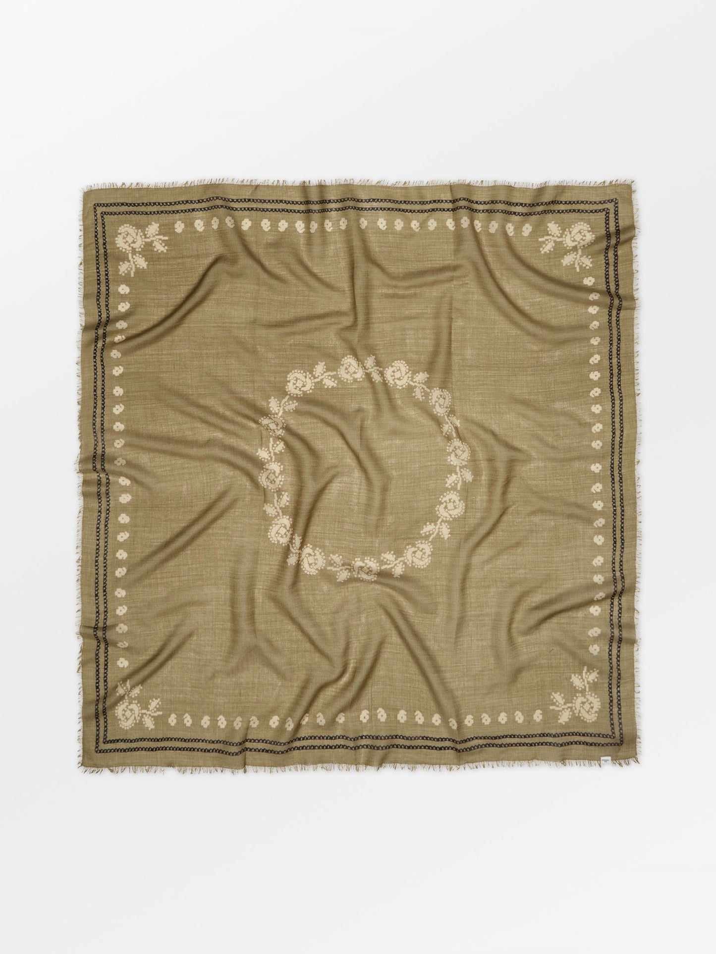 Becksöndergaard, Bloom Siw Scarf - Wood Thrush Brown, scarves, scarves, scarves