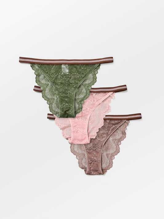 Wave Lace Ray Tanga 3 Pack Clothing Becksöndergaard.dk