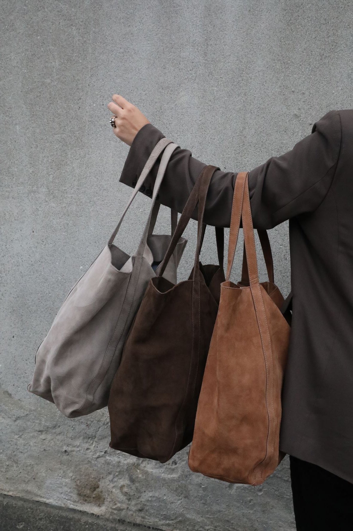 Becksöndergaard, Suede Eden Bag - Porpoise Gray, bags, bags, bags, sale, sale, bags, bags, bags