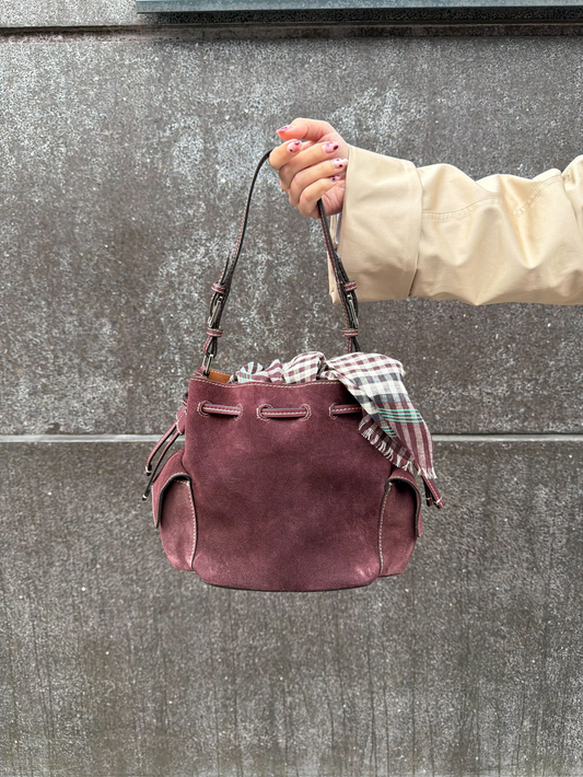 Suede Bucket Small Bag OneSize Becksöndergaard.dk